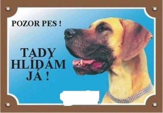 Cedulka - Něm.Doga hnědá