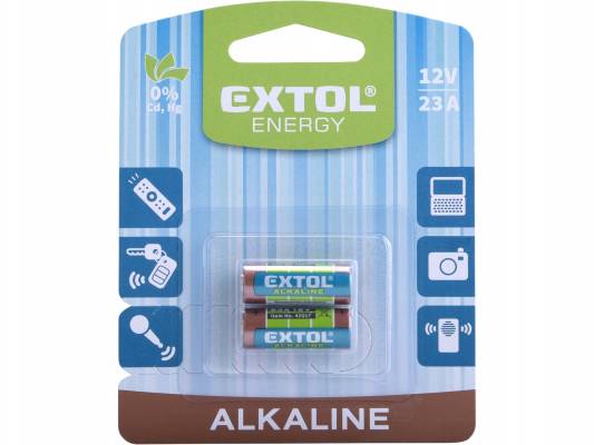 Baterie alkalické, 2ks, 12V EXTOL