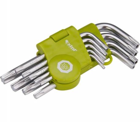 L-klíče TORX krátké,sada 9ks EXTOL 66010