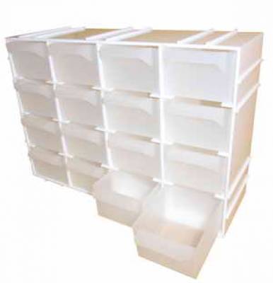 Skříňka ABS plast-16 zásuvek