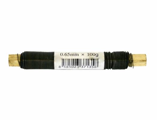 Drát květinový vázací 100g 0,65mm lak černý Fe