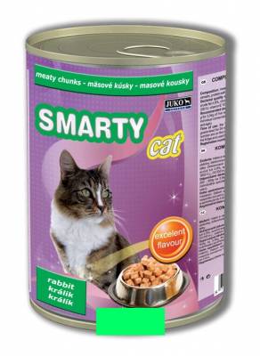 SMARTY 410g chunks CAT Králík 8308
