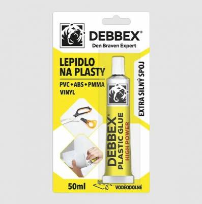 Lepidlo na plasty Plastic Glue 50ml Debbex