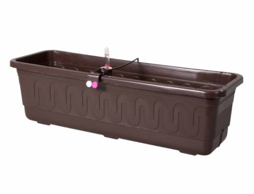 Truhlík samozavlažovací FANTAZIE SMART 40cm hnědý