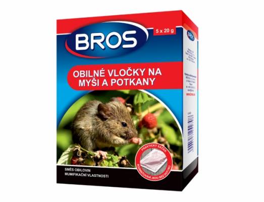 BROS-obilné vločky 5x20g na myši a potkany