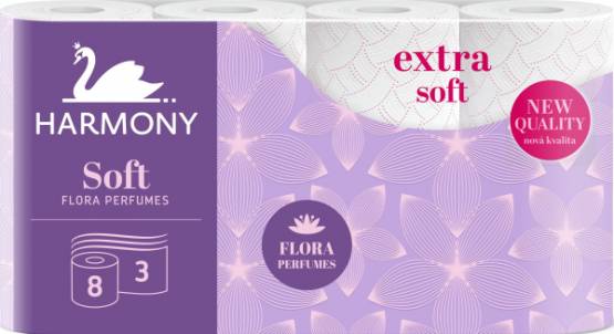 Toaletní papír HARMONY SOFT Aroma 3vrstvý/8rolí 17,5m