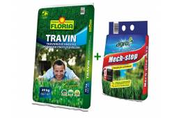 Agro Floria Travin trávníkové hnojivo 20 kg + Mech stop 10kg ZDARMA