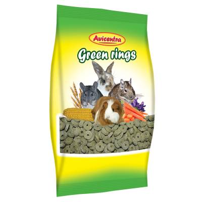 Avicentra kroužky s vojtěškou pro hlodavce 250g