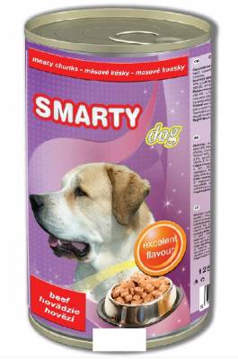 SMARTY 1240g chunks DOG BEEF hovězí 7750