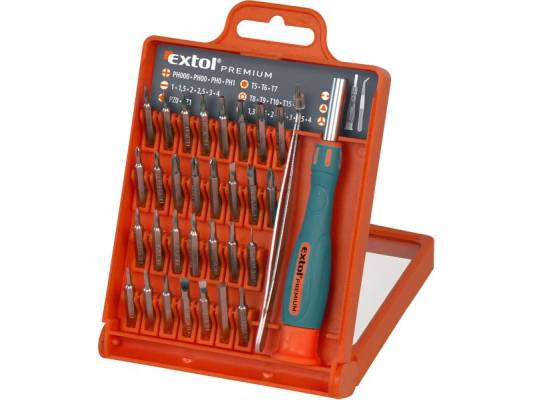 šroubovák hodinářský s bity, sada 32ks, 8819105