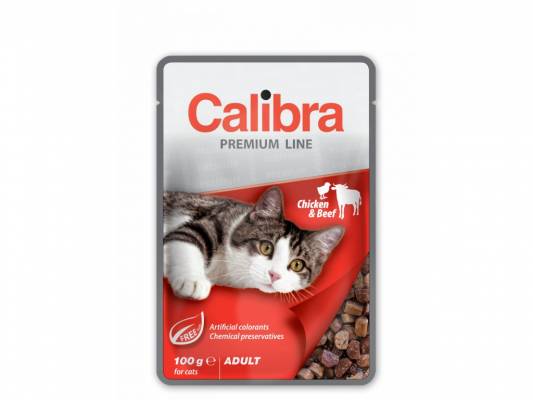 Calibra Cat kapsa Premium Adult Chicken+Beef 100g