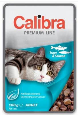 Calibra Cat kapsa Premium Adult Trout+Salmon 100g