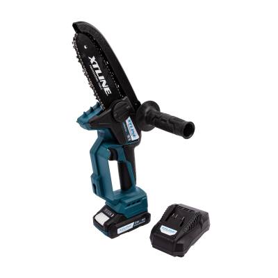 Aku řetězová mini pila bezuhlíková 18 V + baterie 2.0 Ah + nabíječka 2.4 A XT102972-1B2