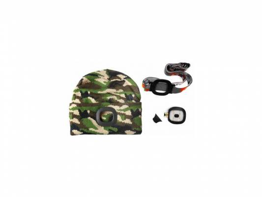 Čepice s LED světlem Maskovací