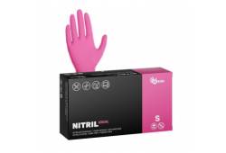 Nitrilové rukavice neupdrované tmavě růžové M