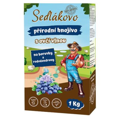 Sedlákovo hnojivo s ovčí vlnou na borůvky a rododendrony 1kg