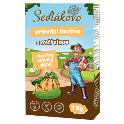 Sedlákovo hnojivo s ovčí vlnou na okurky,cukety a dýně 1kg