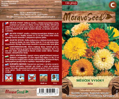 Měsíček lékařský vyskoký plnokvětý mix