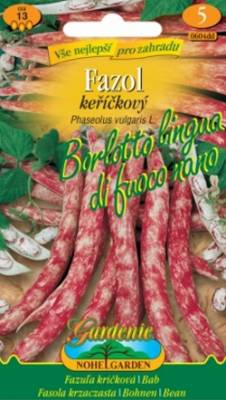 Fazol keříčkový Borlotto Lingua melírovaný