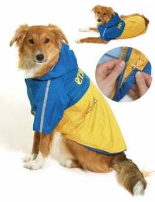 Obleček SPORT žlutá/modrá s kapucí 2v1 44cm