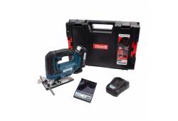 Aku přimočará pila 18V + baterie 2Ah + nabíječka 3.5A + pilové plátky + box