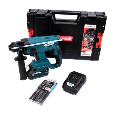 Aku kladivo SDS PLUS + baterie 5.0Ah+ sada vrtáků + nabíječka 3.5A + BOX 