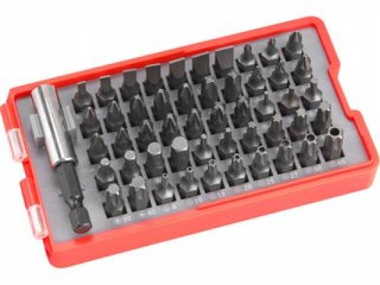 Hroty, sada 51ks, magnetický držák hrotů, CrV, EXTOL PREMIUM