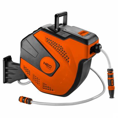 Buben samonavíjecí s hadicí 20m+2m,tryskou.na zeď.profi NEO tools