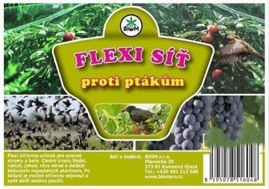 Sítě proti ptákům flexi 4x5m