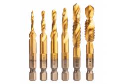 Sada vrtáků HSS TiN závitových M3.0-M10 Hex 6ks Neo Tools