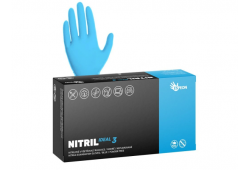 Rukavice NITRIL IDEAL 3, nepudrované, modré 100ks, vel.XL