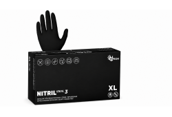 Rukavice NITRIL IDEAL 3, nepudrované, červné 100ks, vel.XL