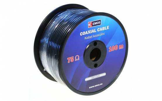 Koaxiální kabel černý 1m