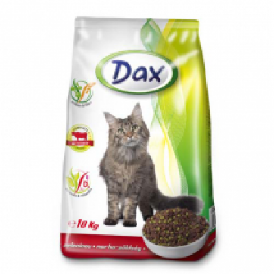 DAX Cat Dry 10kg hovězí+zelenína granulované krmivo pro kočky