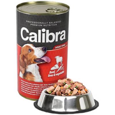 Calibra Dog konz.1240g hovězí+játra+zelenina v želé