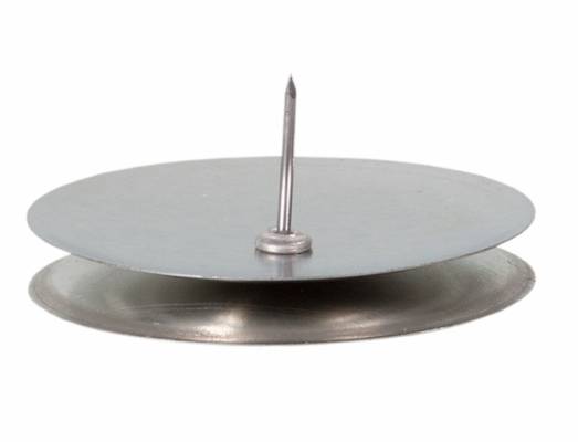 Svícen stolní hladký d5/4cm, stříbrný